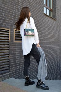white shirt and details